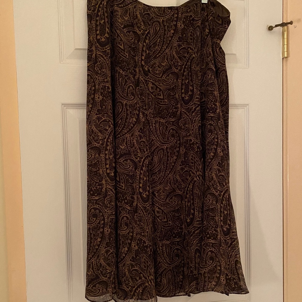 Brown Paisley Skirt
